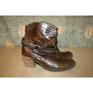 Dingo Brown Leather Women's Ankle Boots 8.5 M